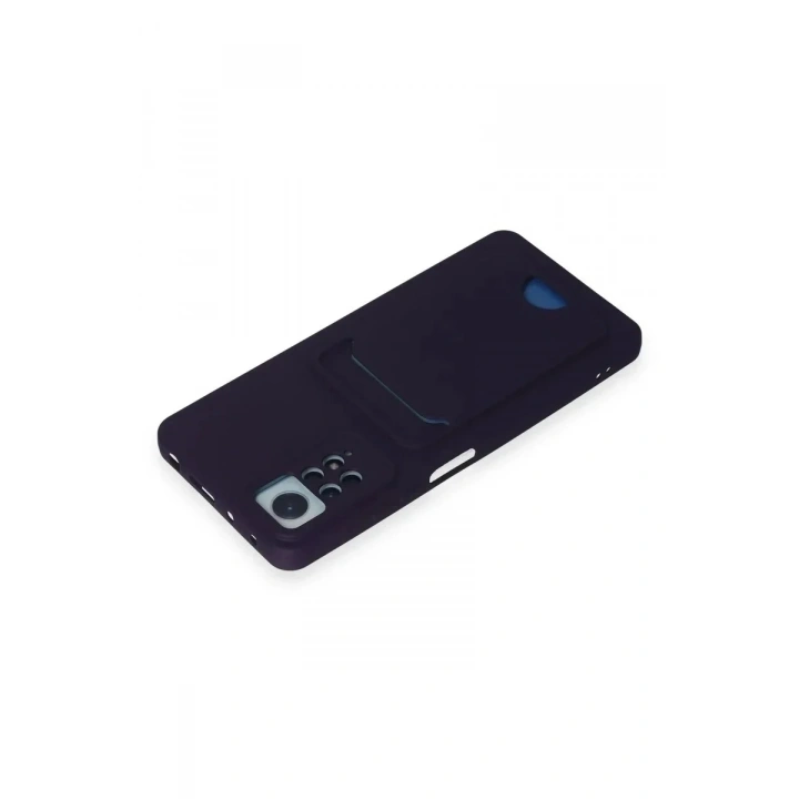 Mey İthalat®   Redmi Note 11 Pro Kılıf Kelvin Kartvizitli Silikon - Derin Mor