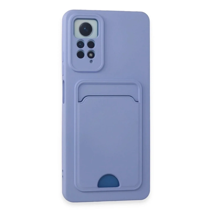 Mey İthalat®   Redmi Note 11 Pro Kılıf Kelvin Kartvizitli Silikon - Lila