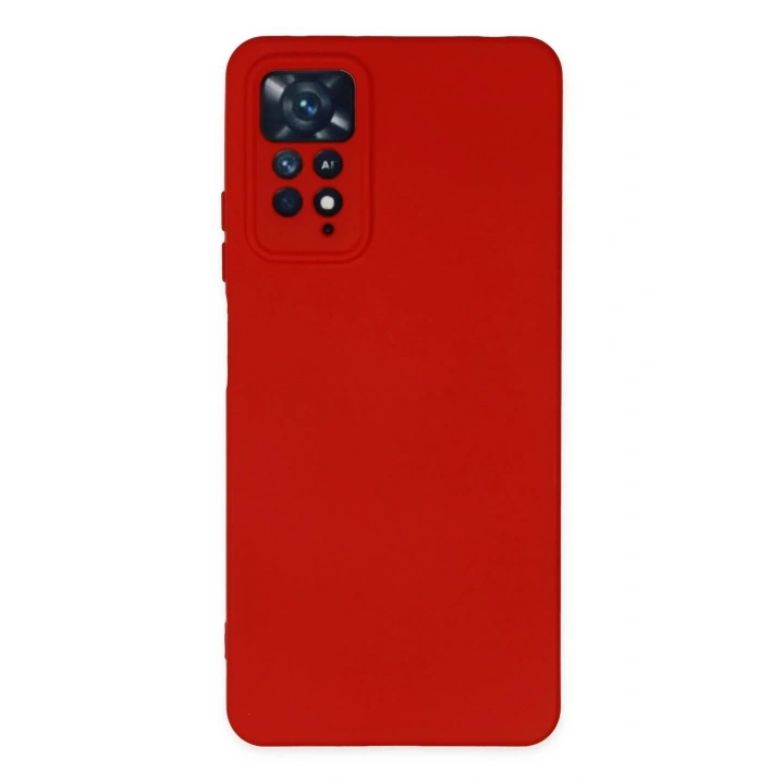 Mey İthalat®   Redmi Note 11 Pro Kılıf Nano içi Kadife Silikon - Kırmızı