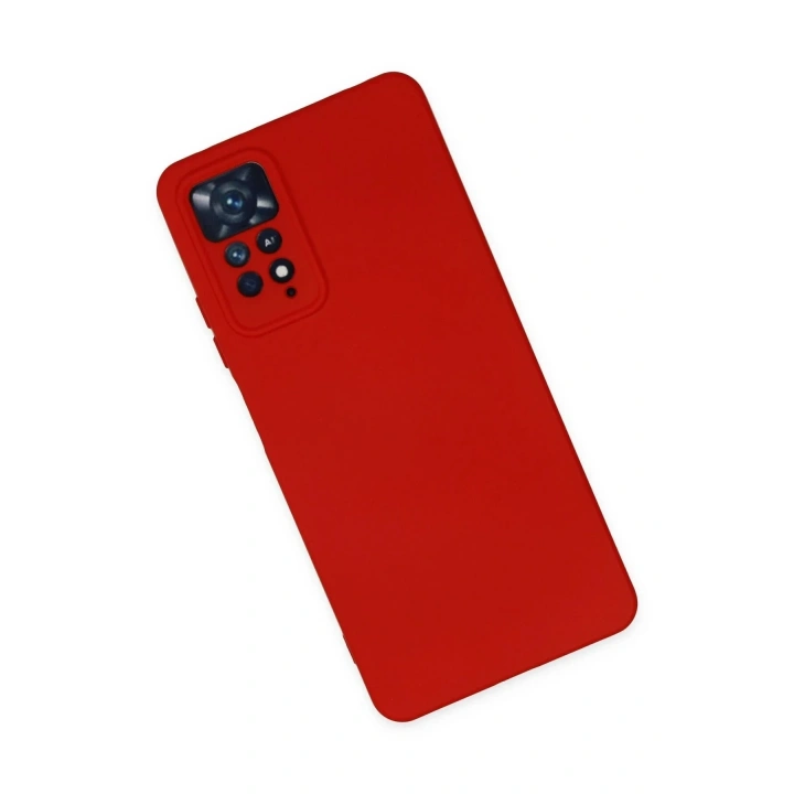 Mey İthalat®   Redmi Note 11 Pro Kılıf Nano içi Kadife Silikon - Kırmızı