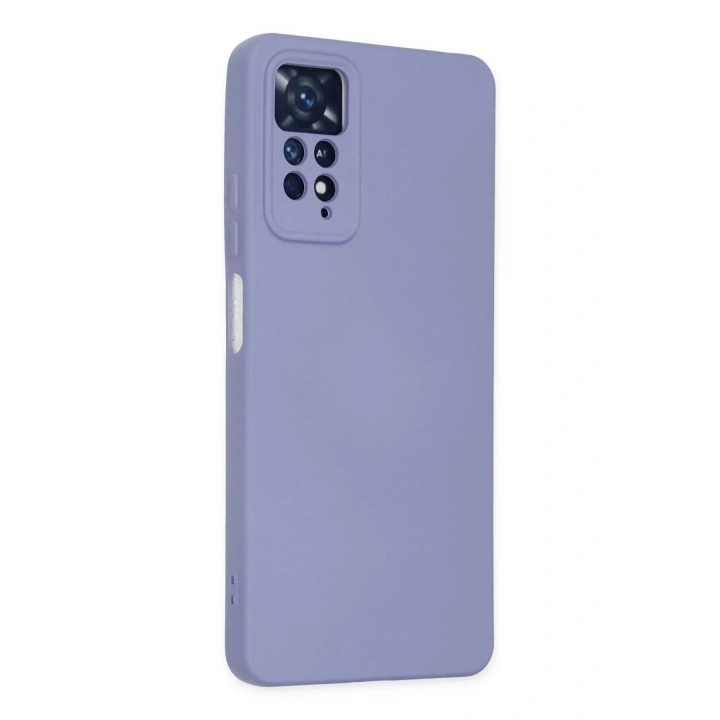 Mey İthalat®   Redmi Note 11 Pro Kılıf Nano içi Kadife Silikon - Lila