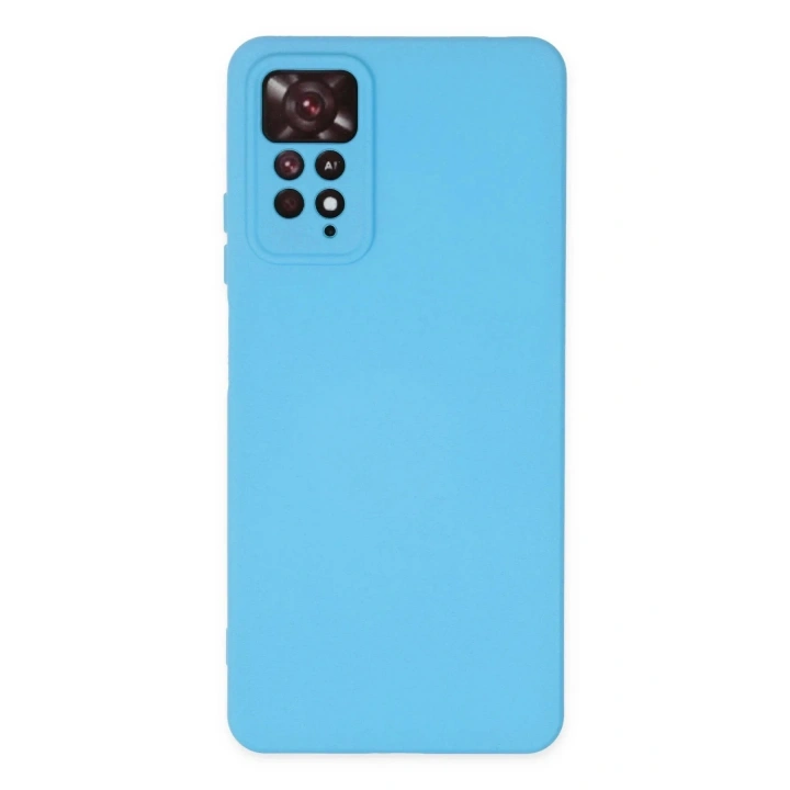 Mey İthalat®   Redmi Note 11 Pro Kılıf Nano içi Kadife Silikon - Mavi