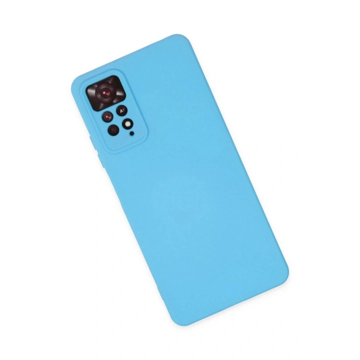 Mey İthalat®   Redmi Note 11 Pro Kılıf Nano içi Kadife Silikon - Mavi