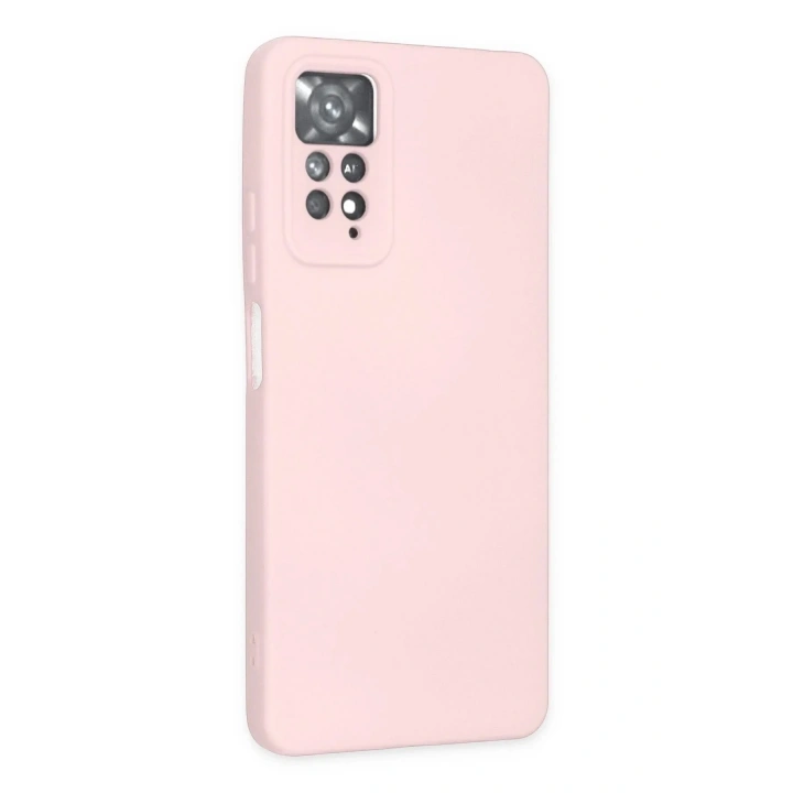 Mey İthalat®   Redmi Note 11 Pro Kılıf Nano içi Kadife Silikon - Pudra