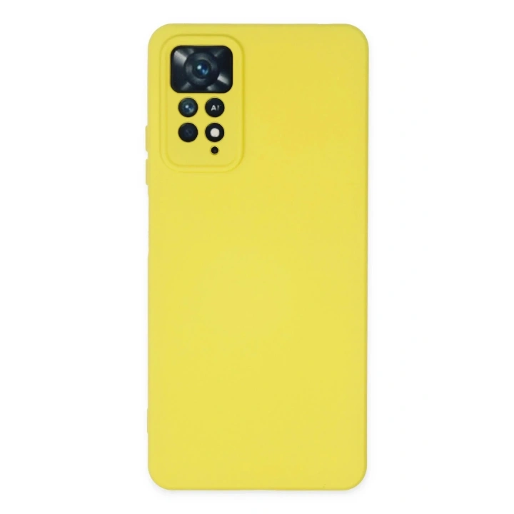 Mey İthalat®   Redmi Note 11 Pro Kılıf Nano içi Kadife Silikon - Sarı