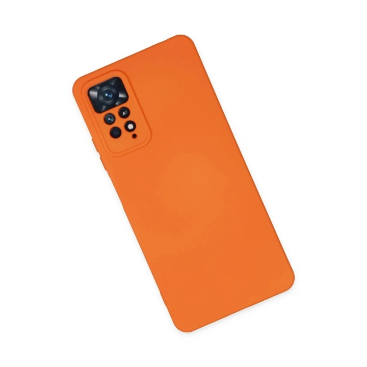 Mey İthalat®   Redmi Note 11 Pro Kılıf Nano içi Kadife Silikon - Turuncu