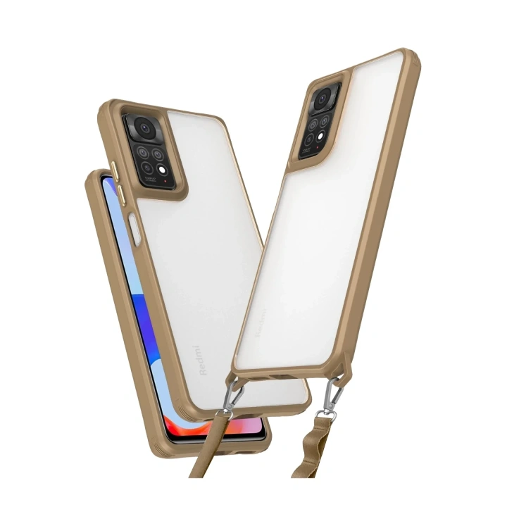 Mey İthalat®   Redmi Note 11 Pro Kılıf Penta Silikon Kılıf - Çöl Titanyum