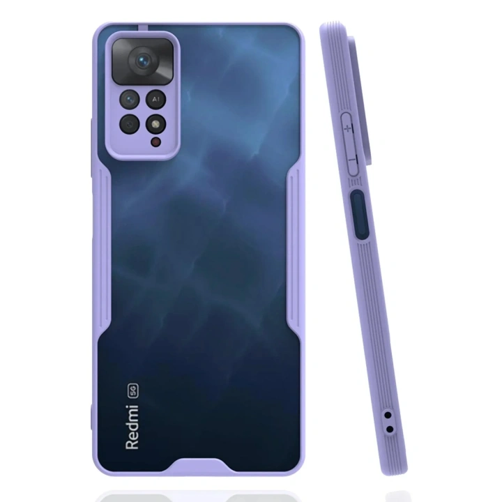 Mey İthalat®   Redmi Note 11 Pro Kılıf Platin Silikon - Lila