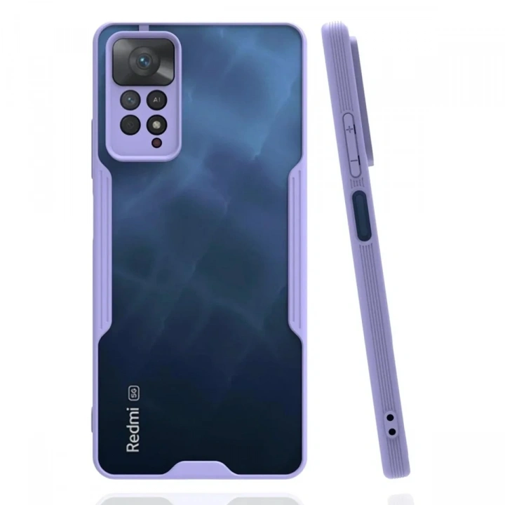 Mey İthalat®   Redmi Note 11 Pro Kılıf Platin Silikon - Lila