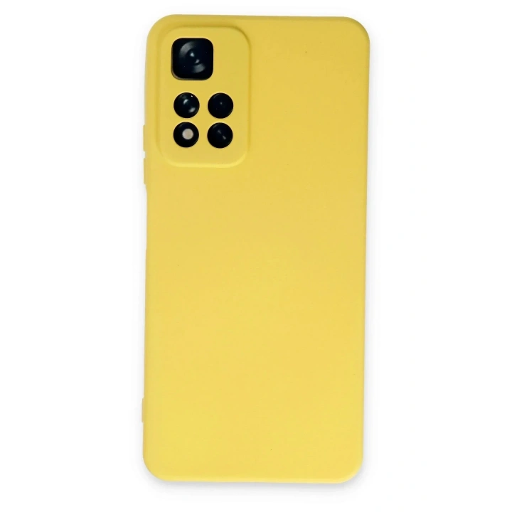 Mey İthalat®   Redmi Note 11 Pro Plus 5G Kılıf Nano içi Kadife Silikon - Sarı