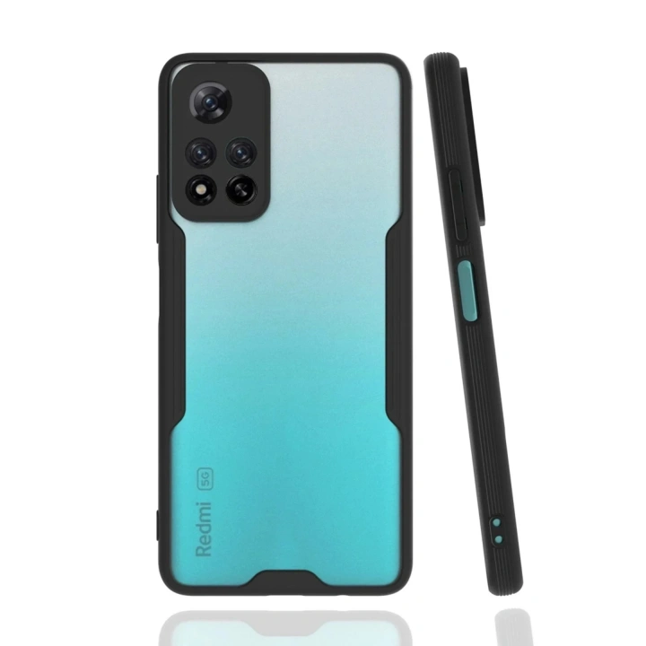 Mey İthalat®   Redmi Note 11 Pro Plus 5G Kılıf Platin Silikon - Siyah