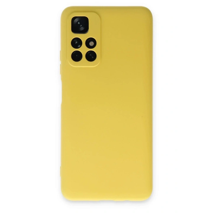 Mey İthalat®   Redmi Note 11T Kılıf Nano içi Kadife Silikon - Sarı