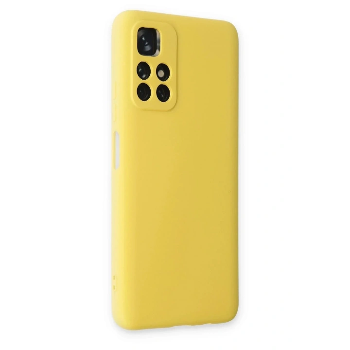Mey İthalat®   Redmi Note 11T Kılıf Nano içi Kadife Silikon - Sarı