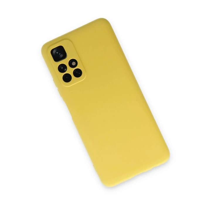 Mey İthalat®   Redmi Note 11T Kılıf Nano içi Kadife Silikon - Sarı