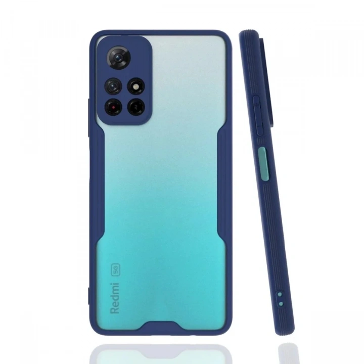 Mey İthalat®   Redmi Note 11T Kılıf Platin Silikon - Lacivert