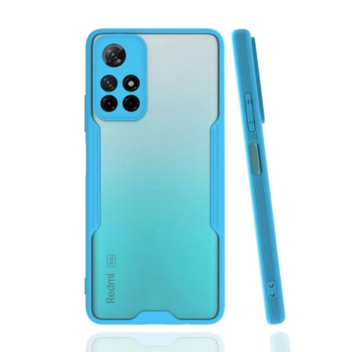 Mey İthalat®   Redmi Note 11T Kılıf Platin Silikon - Mavi
