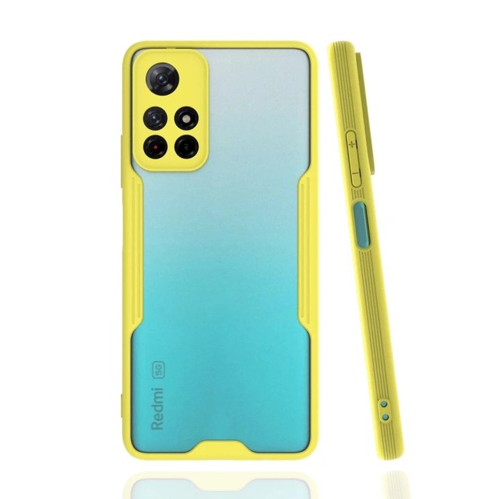 Mey İthalat®   Redmi Note 11T Kılıf Platin Silikon - Sarı
