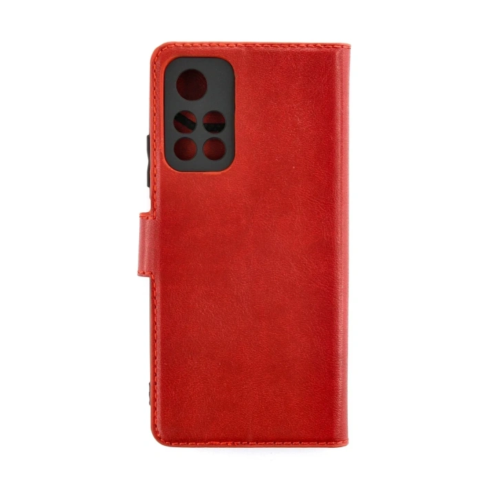 Mey İthalat®   Redmi Note 11T Kılıf Trend S Plus Kapaklı Kılıf - Kırmızı
