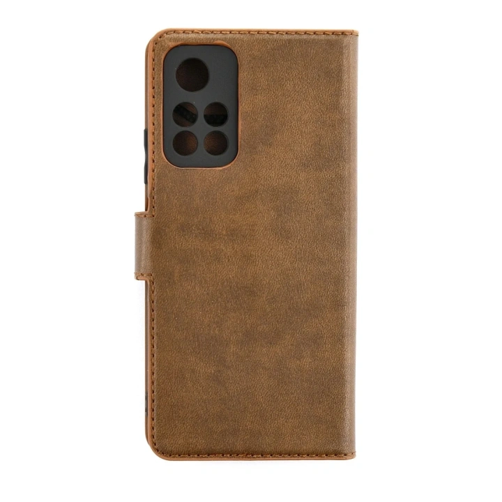 Mey İthalat®   Redmi Note 11T Kılıf Trend S Plus Kapaklı Kılıf - Taba