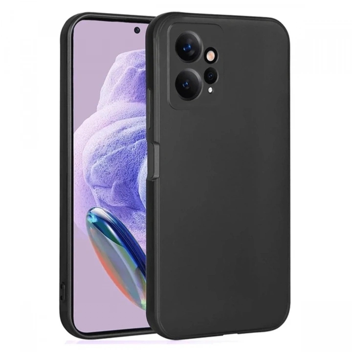 Mey İthalat®   Redmi Note 12 4G Kılıf First Silikon - Siyah