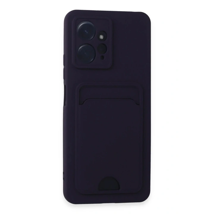 Mey İthalat®   Redmi Note 12 4G Kılıf Kelvin Kartvizitli Silikon - Derin Mor