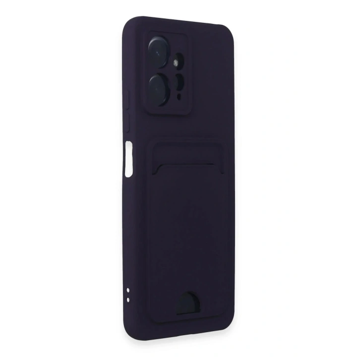 Mey İthalat®   Redmi Note 12 4G Kılıf Kelvin Kartvizitli Silikon - Derin Mor