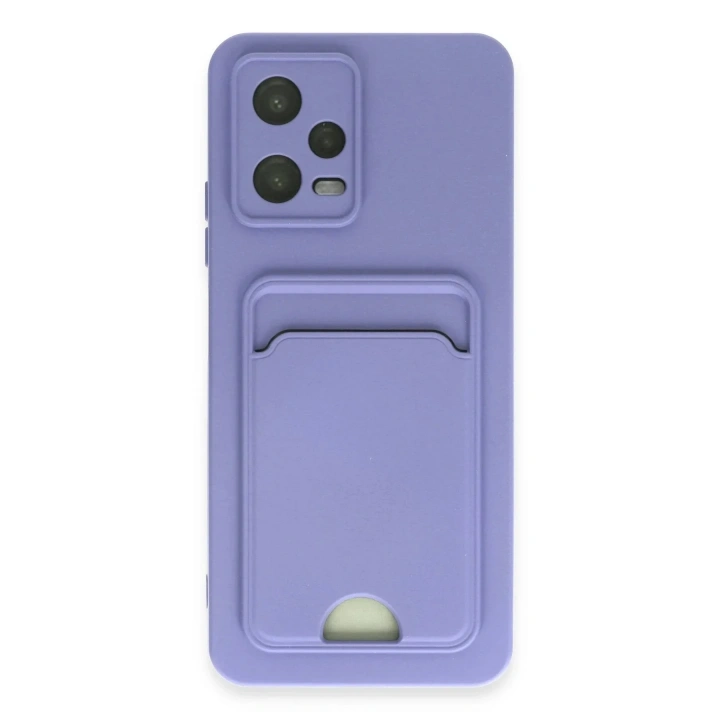 Mey İthalat®   Redmi Note 12 4G Kılıf Kelvin Kartvizitli Silikon - Lila