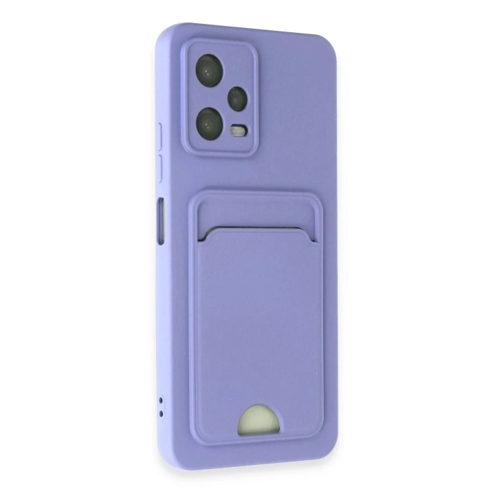 Mey İthalat®   Redmi Note 12 4G Kılıf Kelvin Kartvizitli Silikon - Lila