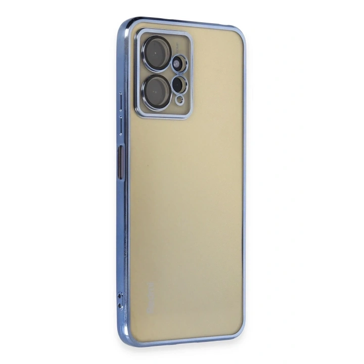 Mey İthalat®   Redmi Note 12 4G Kılıf  Lensli Silikon - Açık Mavi