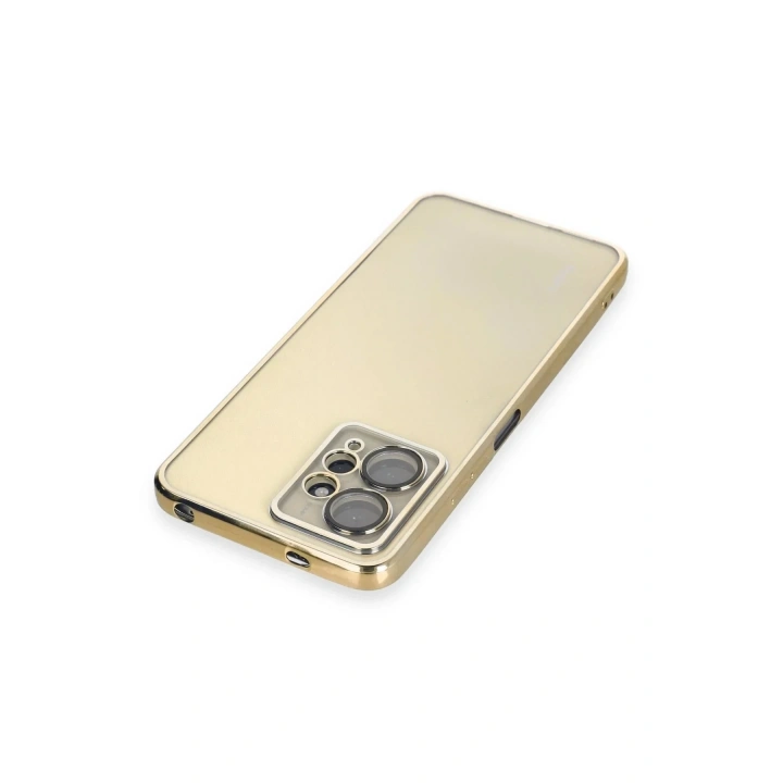 Mey İthalat®   Redmi Note 12 4G Kılıf  Lensli Silikon - Gold