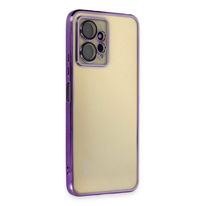 Mey İthalat®   Redmi Note 12 4G Kılıf  Lensli Silikon - Mor