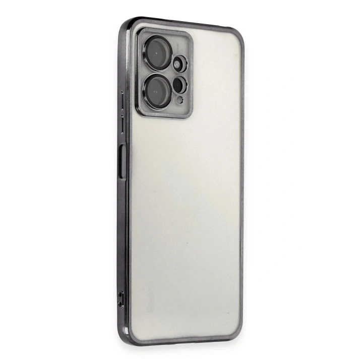 Mey İthalat®   Redmi Note 12 4G Kılıf  Lensli Silikon - Siyah