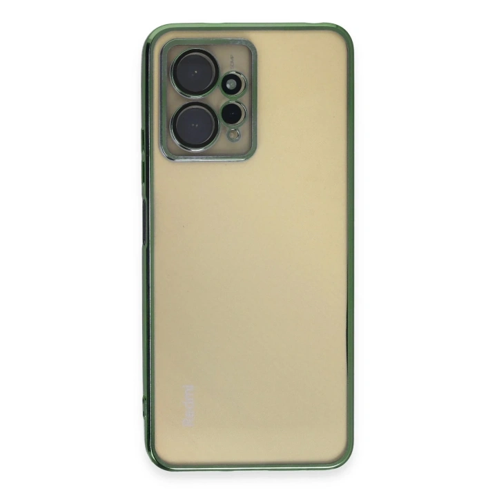 Mey İthalat®   Redmi Note 12 4G Kılıf  Lensli Silikon - Yeşil