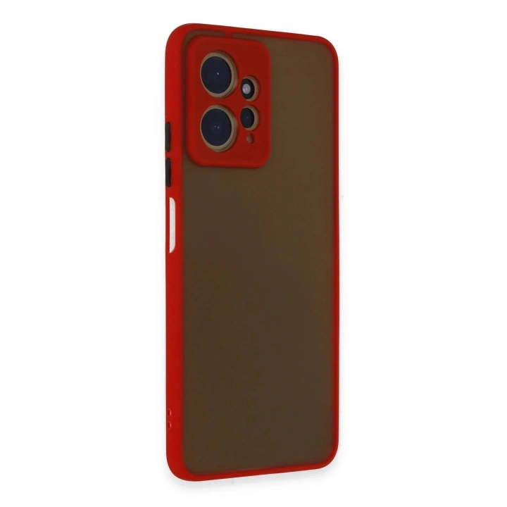 Mey İthalat®   Redmi Note 12 4G Kılıf Montreal Silikon Kapak - Kırmızı