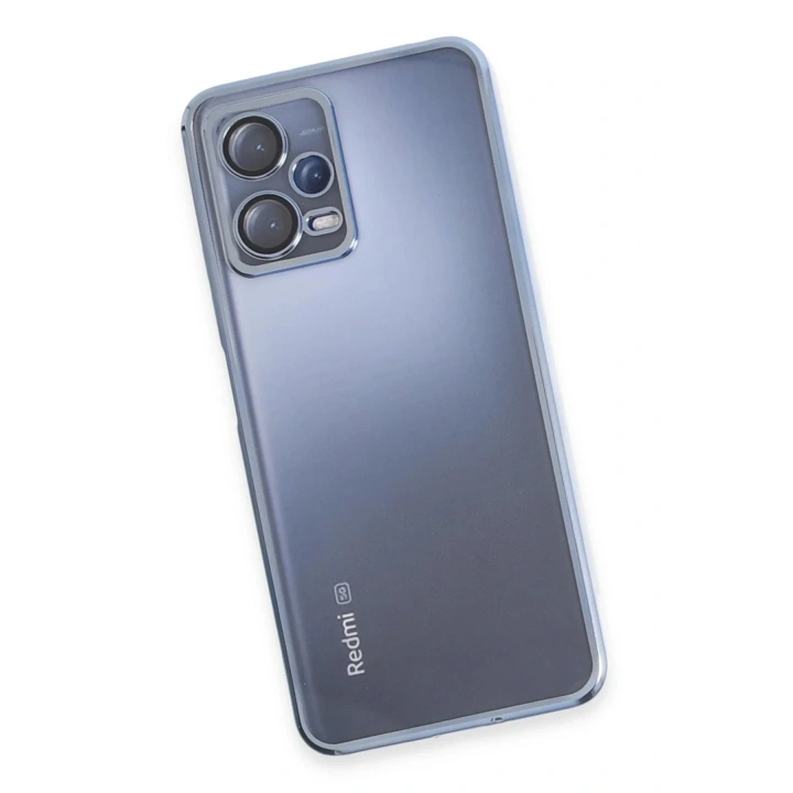 Mey İthalat®   Redmi Note 12 5G Kılıf  Lensli Silikon - Açık Mavi
