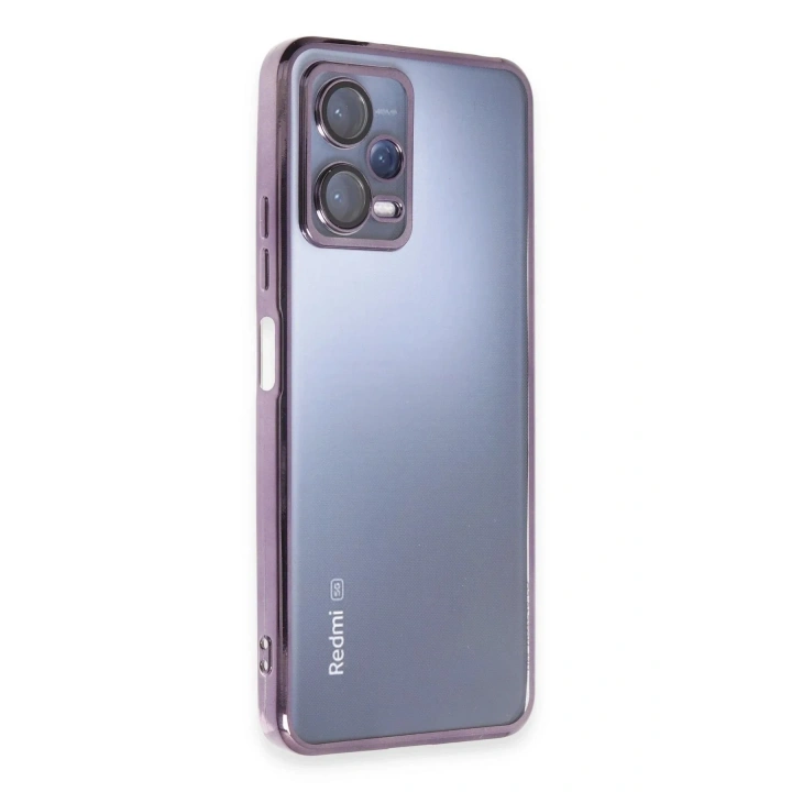 Mey İthalat®   Redmi Note 12 5G Kılıf  Lensli Silikon - Mor