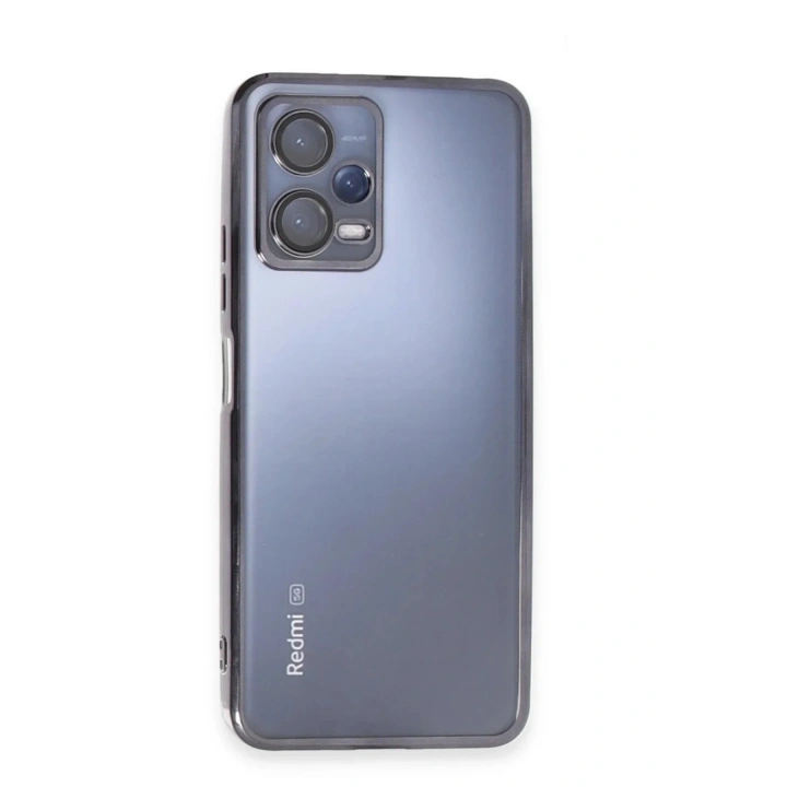 Mey İthalat®   Redmi Note 12 5G Kılıf  Lensli Silikon - Siyah
