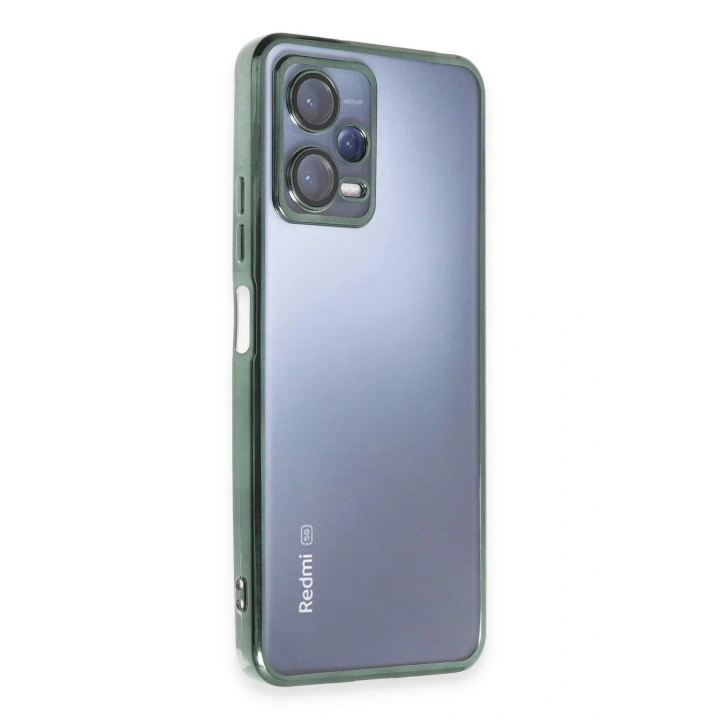 Mey İthalat®   Redmi Note 12 5G Kılıf  Lensli Silikon - Yeşil