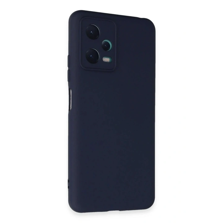 Mey İthalat®   Redmi Note 12 5G Kılıf Nano içi Kadife Silikon - Lacivert