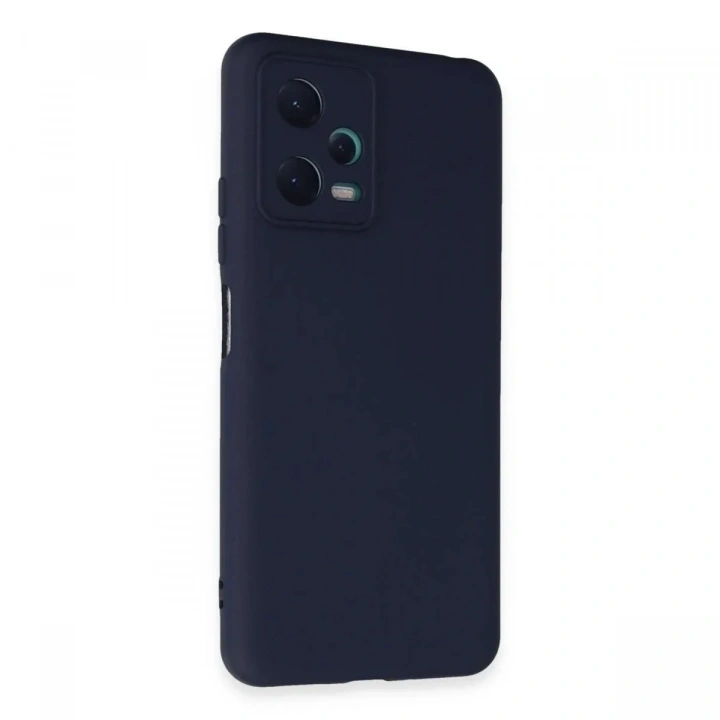 Mey İthalat®   Redmi Note 12 5G Kılıf Nano içi Kadife Silikon - Lacivert