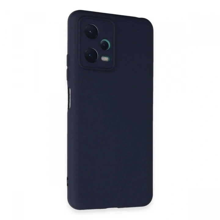 Mey İthalat®   Redmi Note 12 5G Kılıf Nano içi Kadife Silikon - Lacivert