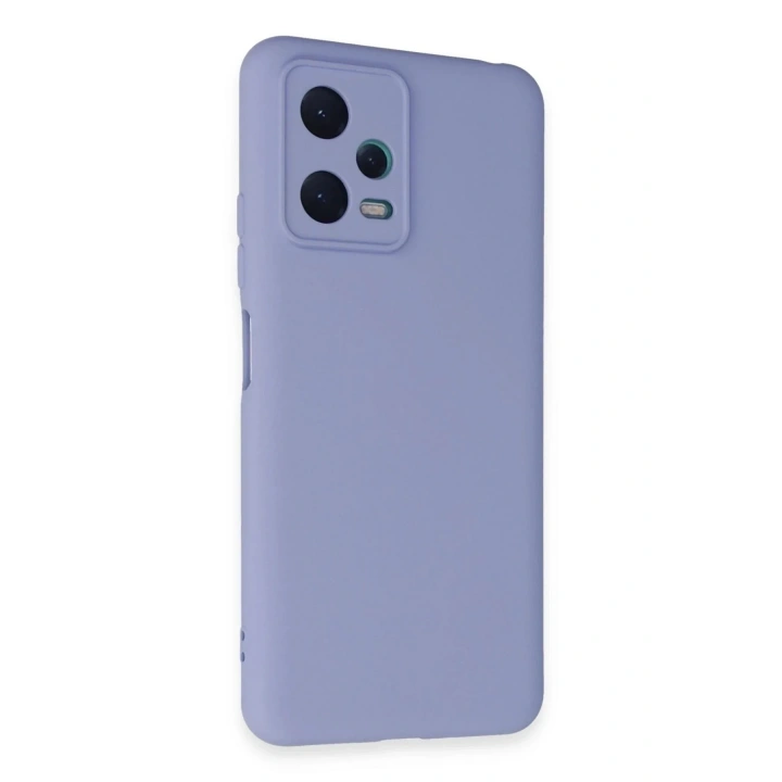 Mey İthalat®   Redmi Note 12 5G Kılıf Nano içi Kadife Silikon - Lila