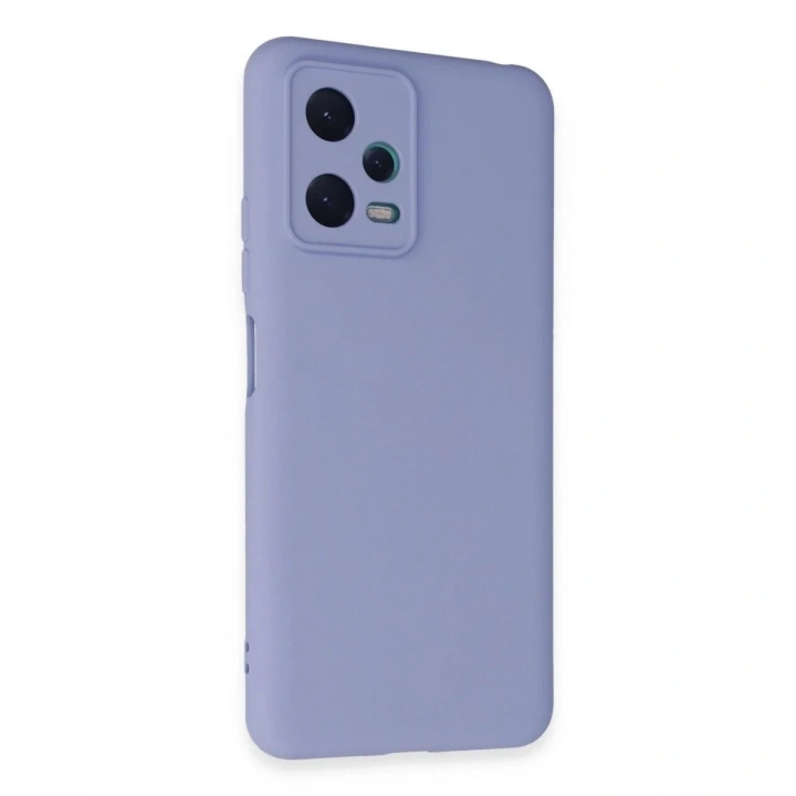 Mey İthalat®   Redmi Note 12 5G Kılıf Nano içi Kadife Silikon - Lila