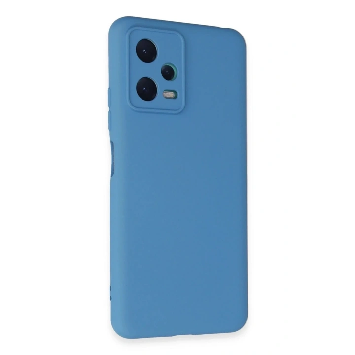 Mey İthalat®   Redmi Note 12 5G Kılıf Nano içi Kadife Silikon - Mavi