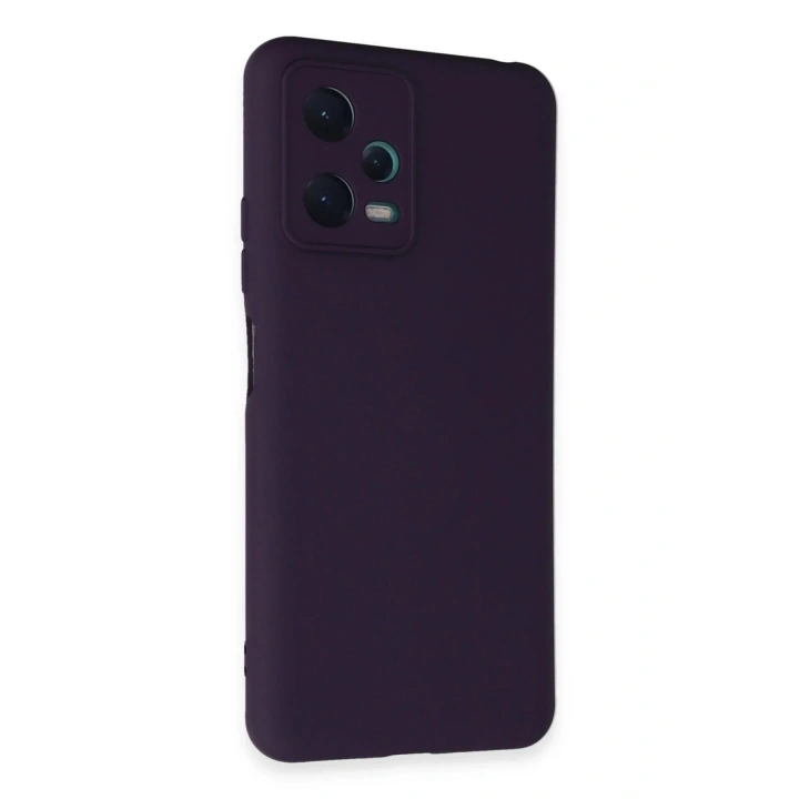 Mey İthalat®   Redmi Note 12 5G Kılıf Nano içi Kadife Silikon - Mor