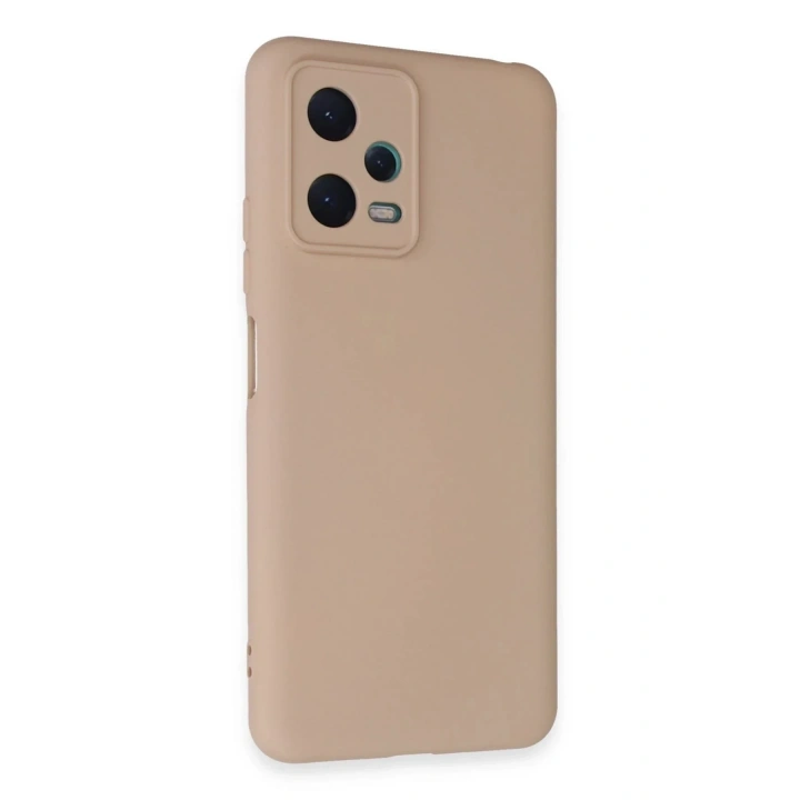 Mey İthalat®   Redmi Note 12 5G Kılıf Nano içi Kadife Silikon - Pudra