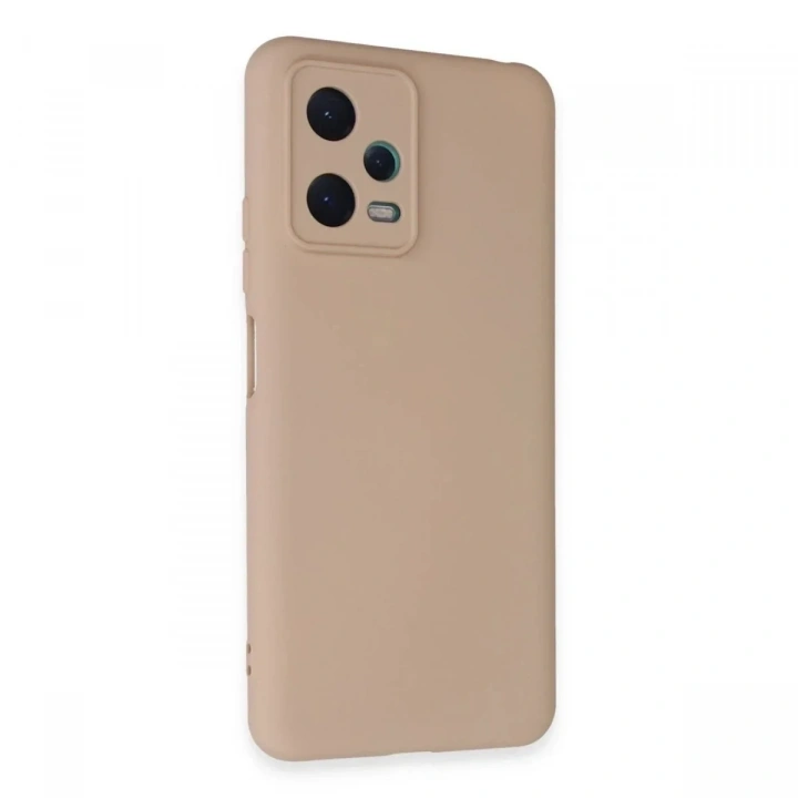 Mey İthalat®   Redmi Note 12 5G Kılıf Nano içi Kadife Silikon - Pudra