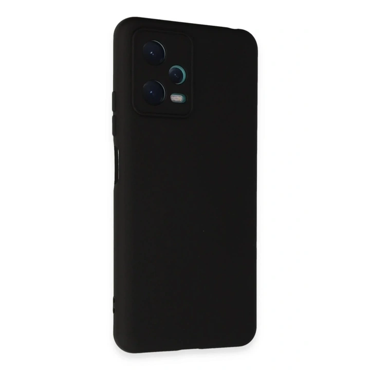 Mey İthalat®   Redmi Note 12 5G Kılıf Nano içi Kadife Silikon - Siyah
