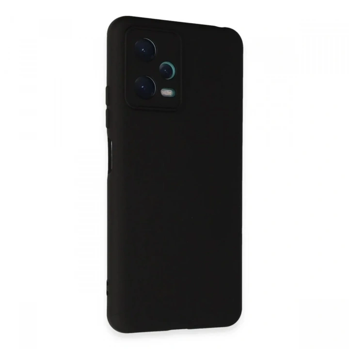 Mey İthalat®   Redmi Note 12 5G Kılıf Nano içi Kadife Silikon - Siyah
