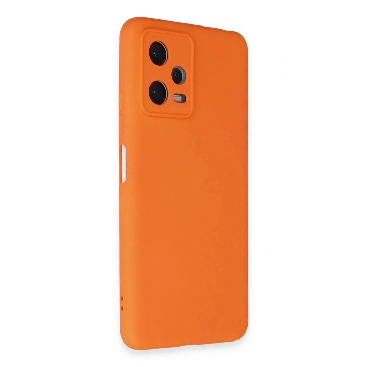 Mey İthalat®   Redmi Note 12 5G Kılıf Nano içi Kadife Silikon - Turuncu